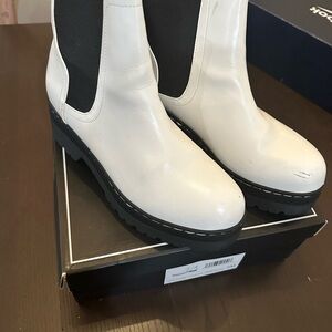 MIA White Heeled Chelsea Boots